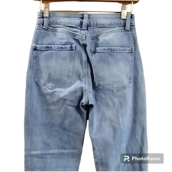 Rewash Super High Rise Mom Ankle Jeans Destroyed Distressed Junior Sz 3 26 - Picture 5 of 7